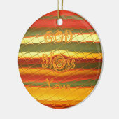 Merry KerstGod zegene Uw Colour Design Keramisch Ornament (Links)