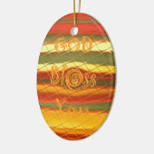 Merry KerstGod zegene Uw Colour Design Keramisch Ornament (Links)