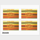 Merry KerstGod zegene Uw Colour Design Rechthoekige Sticker (Vel)