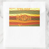 Merry KerstGod zegene Uw Colour Design Rechthoekige Sticker (Tas)