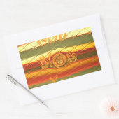 Merry KerstGod zegene Uw Colour Design Rechthoekige Sticker (Envelop)