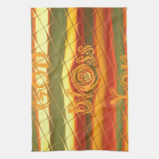 Merry KerstGod zegene Uw Colour Design Theedoek (Verticaal)