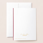 Merry KerstGold Berries Red Photo Collage Folie Kaarten (Met envelop)