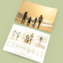 Merry KerstGold Elegant Calligrafie 4 Foto