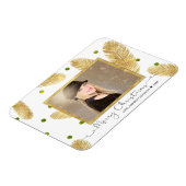 Merry KerstGold Glitter Script - Fotomagneet Magneet (Linkerzijde)