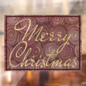 Merry KerstGold Window Cling Raamsticker (Vel 2)