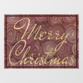 Merry KerstGold Window Cling Raamsticker (Vel)