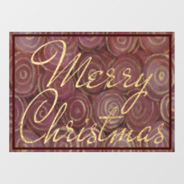 Merry KerstGold Window Cling Raamsticker