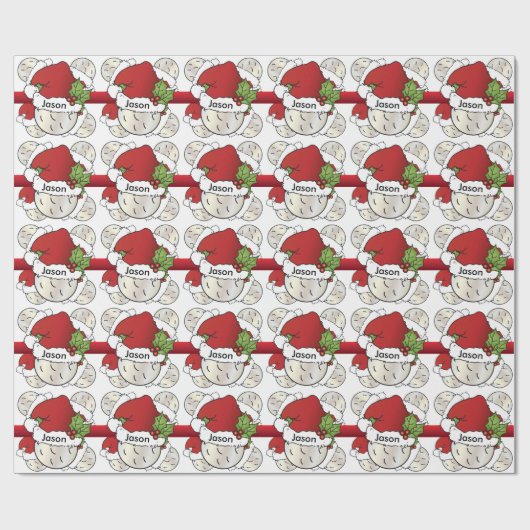 Merry KerstGolf Ball | DIY-naam Cadeaupapier (Vlak)