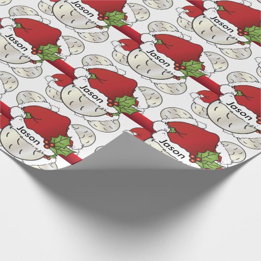 Merry KerstGolf Ball | DIY-naam Cadeaupapier (Hoek)