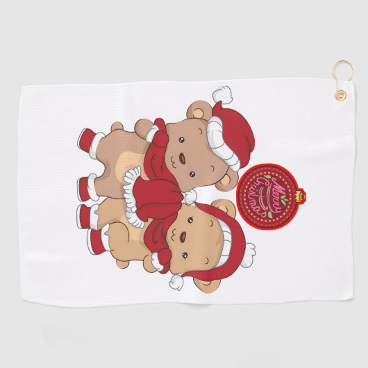 Merry KerstGolf Towel Golfhanddoek (Horizontaal)