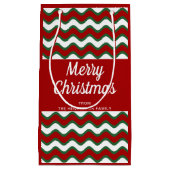 Merry-kerstgolfband Pattern Red Klein Cadeauzakje (Voorkant)