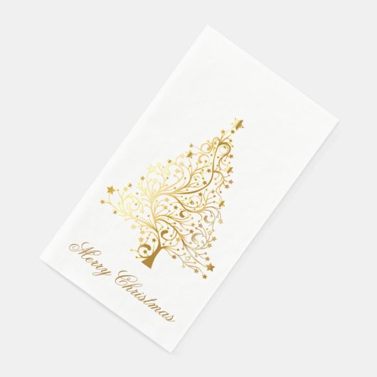 Merry Kerstgoua-boom Servet (Hoek)