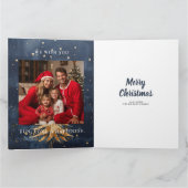 Merry kerstgouden boom kaart (Binnen)