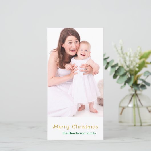 Merry Kerstgouden Sparkle Feestdagenkaart (Staand voorkant)