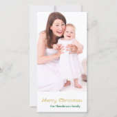 Merry Kerstgouden Sparkle Feestdagenkaart (Voorkant)