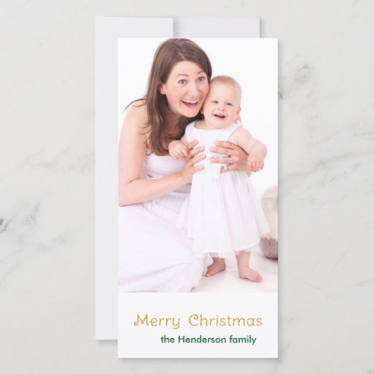 Merry Kerstgouden Sparkle Feestdagenkaart (Voorkant)