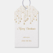 Merry kerstgoukle-lampjes cadeaulabel (Voorkant)