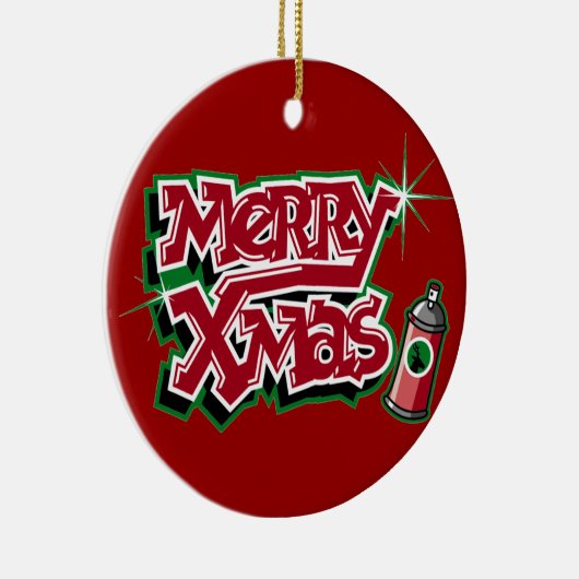 Merry Kerstgraffiti Ornament (Rechts)