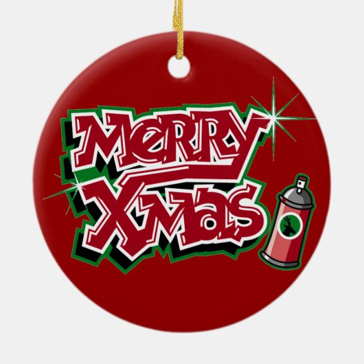 Merry Kerstgraffiti Ornament (Achterkant)