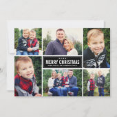 Merry KerstGreen Buffalo Pset Photo Collage Feestdagenkaart (Voorkant)