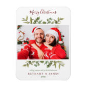 Merry KerstGreenery Couples Magneet (Verticaal)