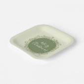 Merry KerstGreenery Papieren Bordje (Gebogen)