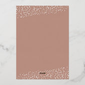 Merry KerstGreenery Roos Gold Folie Feestdagenkaart (Achterkant)