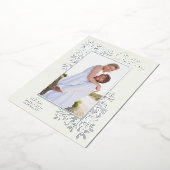 Merry KerstGreenery Silver Folie Feestdagenkaart (Gedraaid)