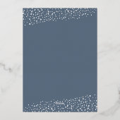 Merry KerstGreenery Silver Folie Feestdagenkaart (Achterkant)