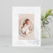 Merry KerstGreenery Silver Folie Feestdagenkaart (Staand Voorkant)