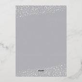 Merry KerstGreenery Silver Folie Feestdagenkaart (Achterkant)