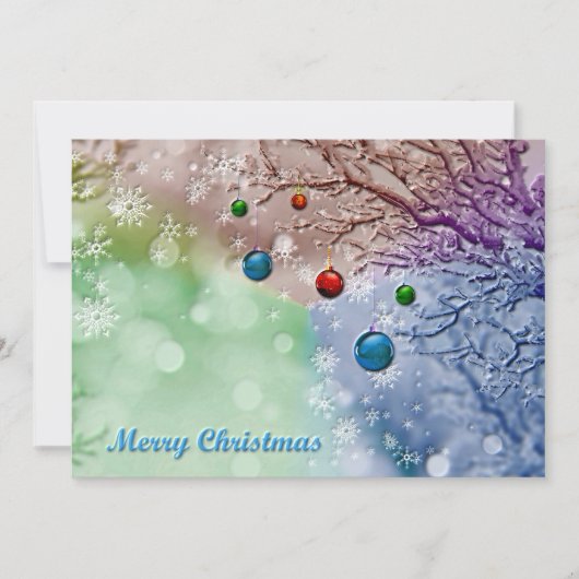 Merry KerstGreeting Winter Scene Feestdagenkaart (Voorkant)