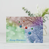 Merry KerstGreeting Winter Scene Feestdagenkaart (Staand voorkant)