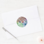 Merry KerstGreeting Winter Scene Ronde Sticker (Envelop)