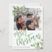 Merry kerstgrienery foto feestdagenkaart (Voorkant)