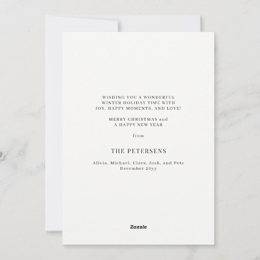 Merry kerstgrienery foto feestdagenkaart (Achterkant)