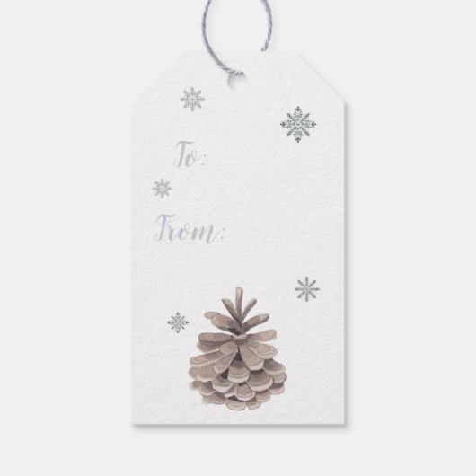 Merry Kerstgrijs Birdhouse Poinsettias Cadeaulabel (Achterkant)