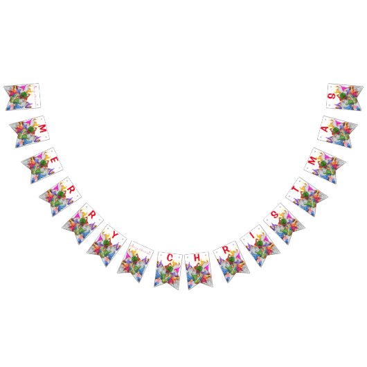 Merry kerstgrint party Cartoon Drawing - Fun Vlaggetjes (Alle)