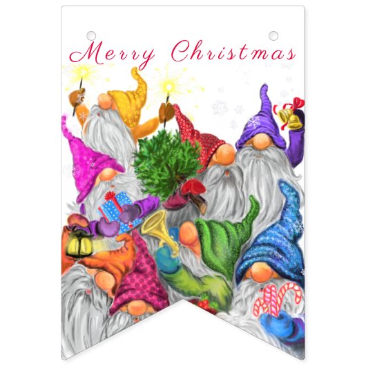 Merry kerstgrint party Cartoon Drawing - Fun Vlaggetjes (Eerste vlag)