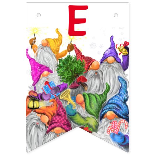 Merry kerstgrint party Cartoon Drawing - Fun Vlaggetjes (Derde vlag)