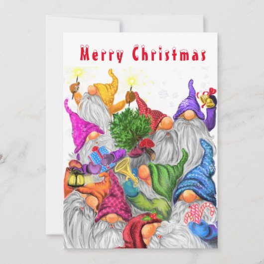 Merry kerstgrint party Cartoon Tekening (Voorkant)