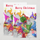 Merry kerstgrint party Cartoon Tekening (Voorkant / Achterkant)