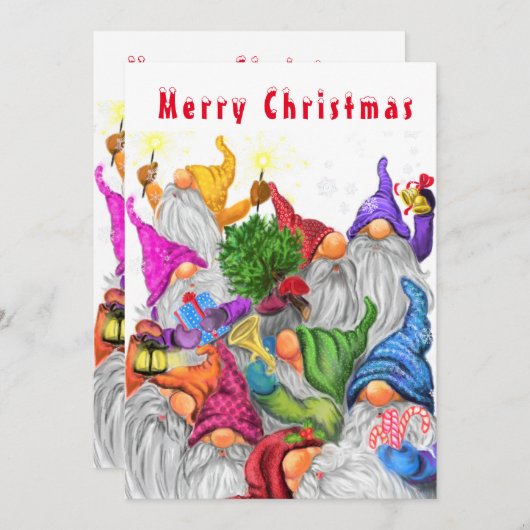 Merry kerstgrint party Cartoon Tekening (Voorkant / Achterkant)