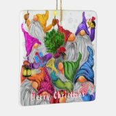 Merry kerstgrint party Cartoon Tekening Keramisch Ornament (Rechts)