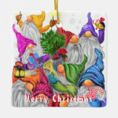 Merry kerstgrint party Cartoon Tekening Keramisch Ornament (Voorkant)