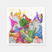 Merry kerstgrint party Cartoon Tekening  Servet (Voorkant)