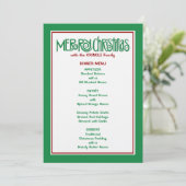 Merry-kerstgroen menu (Staand voorkant)