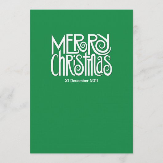 Merry-kerstgroen menu (Achterkant)