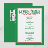 Merry-kerstgroen menu (Voorkant / Achterkant)